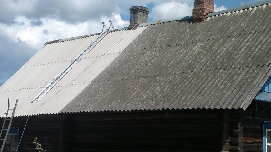 Новый и старый шифер на крыше