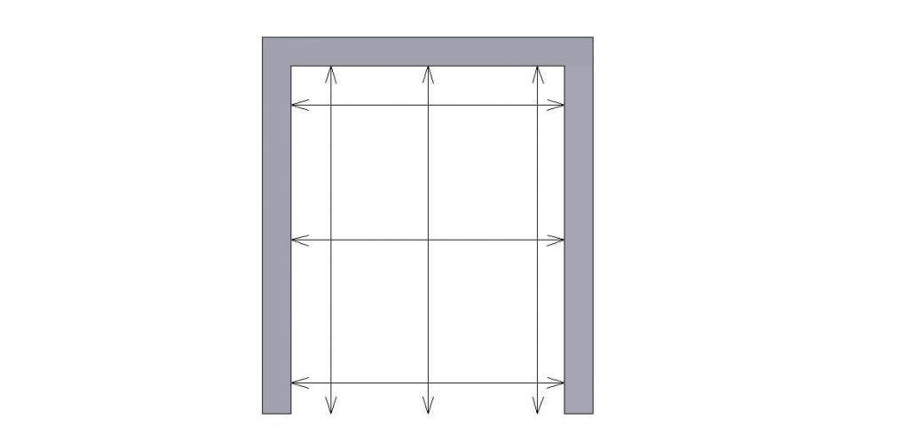 Правила обмера длины и ширины дверного проёма для расчёта размера межкомнатных и входных дверей