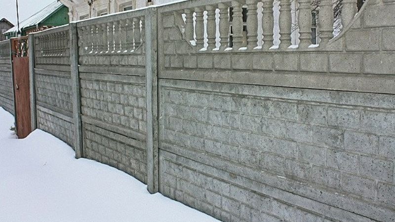 Зимние нагрузки на бетонный забор